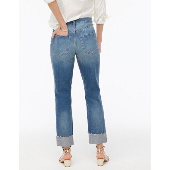 J.Crew Womens Premium Edition High Rise Straight Cuff Crop Jeans Size 26 NEW - Picture 4 of 14